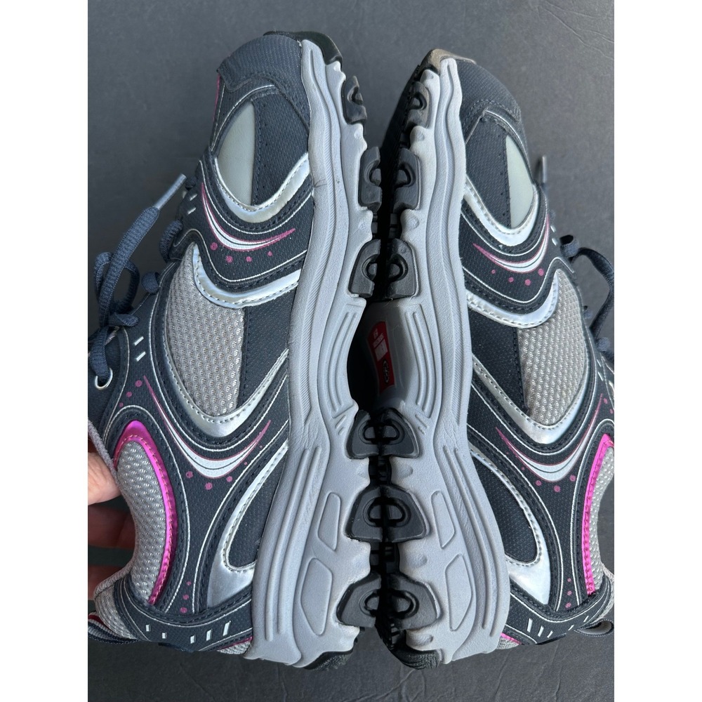Skechers Work D'Lites Women Slip Resistant Safety Toe Athletic Shoes Gray Pink 9 - Picture 5 of 13